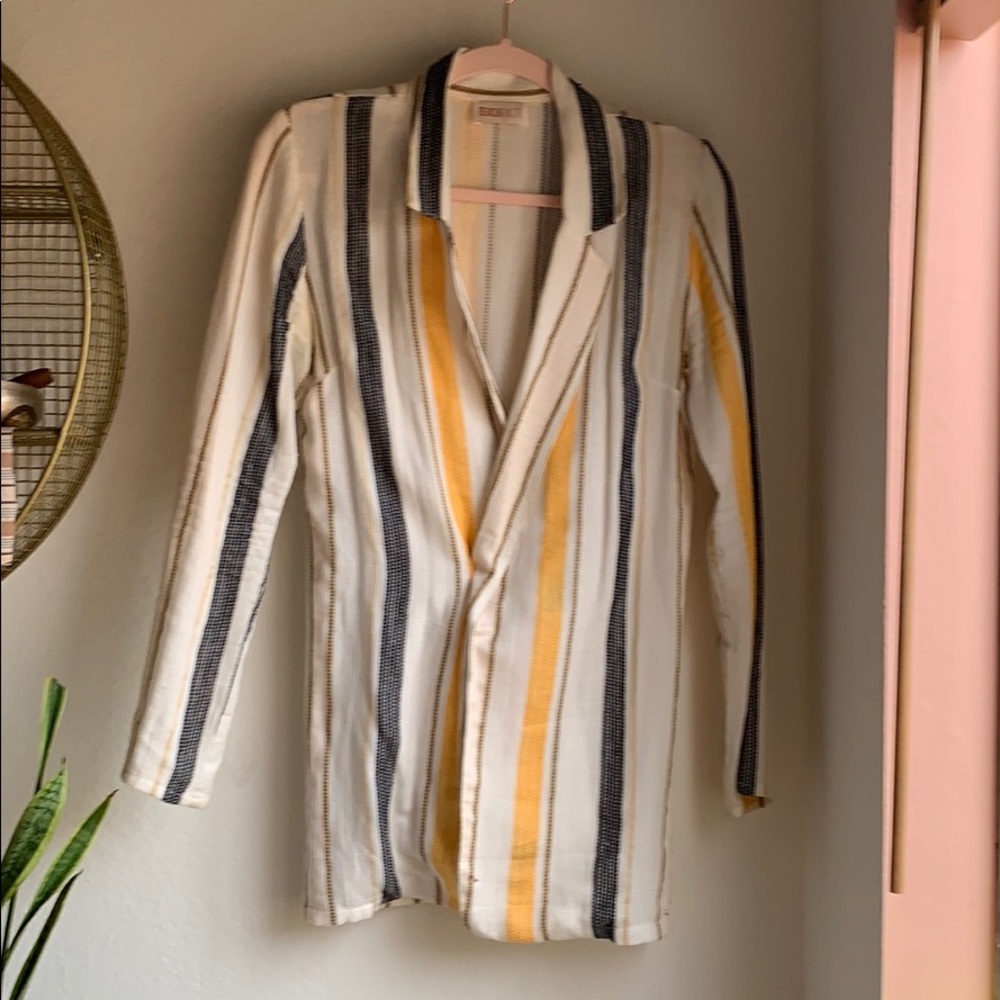 Linen striped blazer